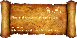Marinkovics Angéla névjegykártya